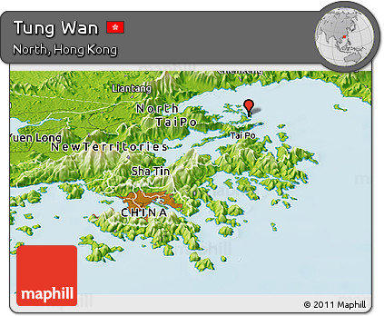 Physical Panoramic Map of Tung Wan
