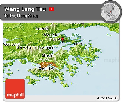 Physical Panoramic Map of Wang Leng Tau