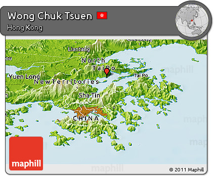 Physical Panoramic Map of Wong Chuk Tsuen