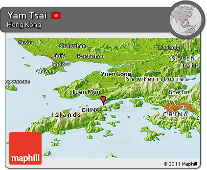 Physical Panoramic Map of Yam Tsai