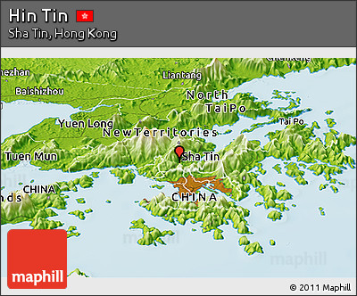 Physical Panoramic Map of Hin Tin