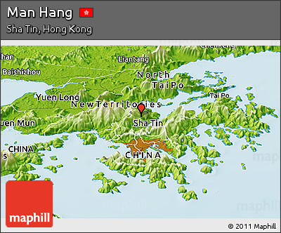 Physical Panoramic Map of Man Hang