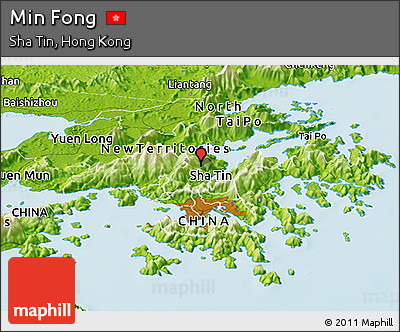 Physical Panoramic Map of Min Fong