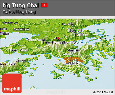 Physical Panoramic Map of Ng Tung Chai
