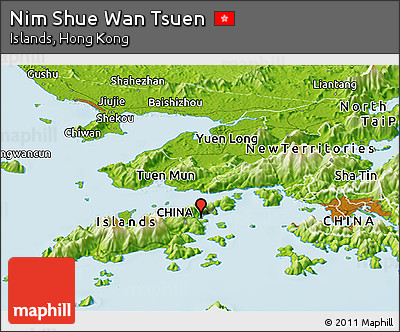 Physical Panoramic Map of Nim Shue Wan Tsuen
