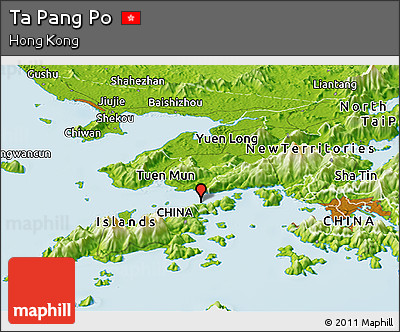 Physical Panoramic Map of Ta Pang Po