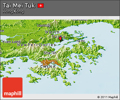 Physical Panoramic Map of Tai Mei Tuk
