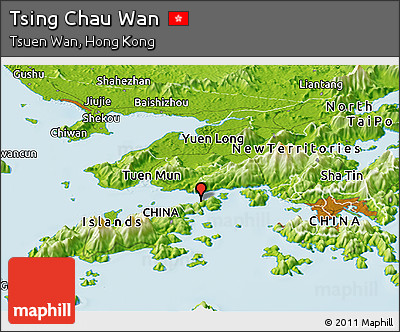 Physical Panoramic Map of Tsing Chau Wan