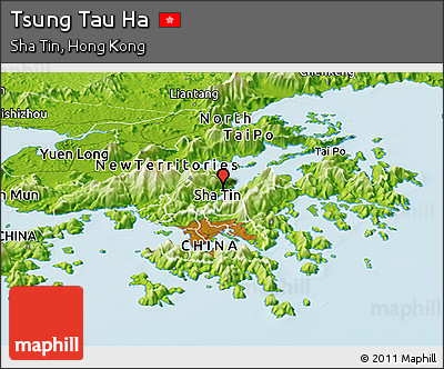 Physical Panoramic Map of Tsung Tau Ha