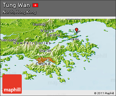 Physical Panoramic Map of Tung Wan