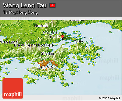 Physical Panoramic Map of Wang Leng Tau