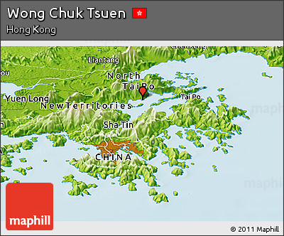 Physical Panoramic Map of Wong Chuk Tsuen
