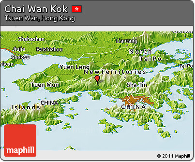 Physical Panoramic Map of Chai Wan Kok