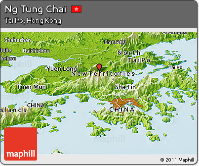 Physical Panoramic Map of Ng Tung Chai