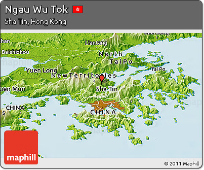 Physical Panoramic Map of Ngau Wu Tok