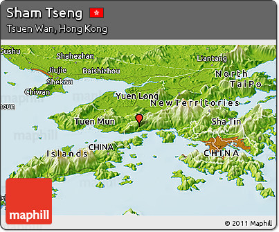 Physical Panoramic Map of Sham Tseng
