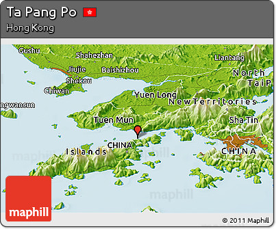 Physical Panoramic Map of Ta Pang Po