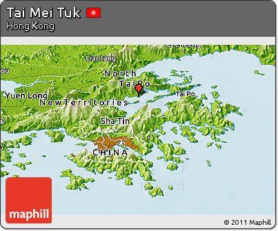 Physical Panoramic Map of Tai Mei Tuk