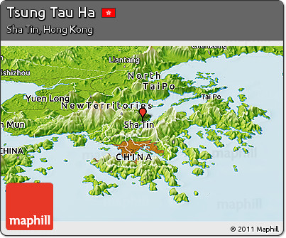 Physical Panoramic Map of Tsung Tau Ha