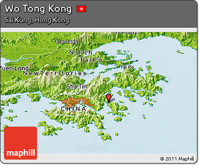 Physical Panoramic Map of Wo Tong Kong