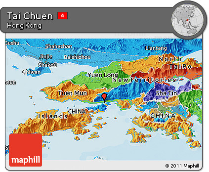 Political Panoramic Map of Tai Chuen