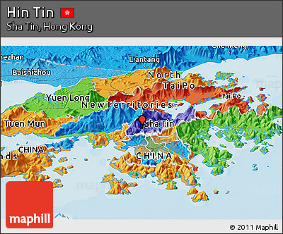 Political Panoramic Map of Hin Tin