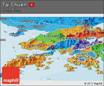 Political Panoramic Map of Tai Chuen