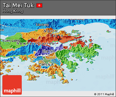 Political Panoramic Map of Tai Mei Tuk