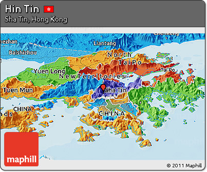 Political Panoramic Map of Hin Tin