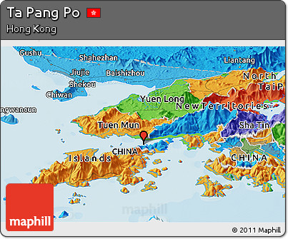 Political Panoramic Map of Ta Pang Po