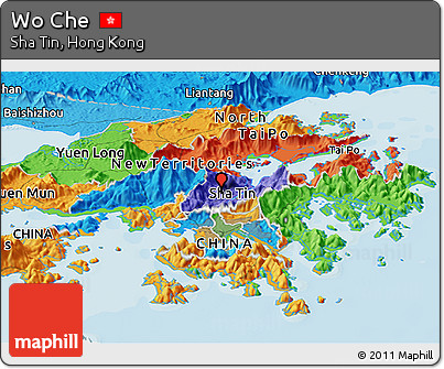 Political Panoramic Map of Wo Che