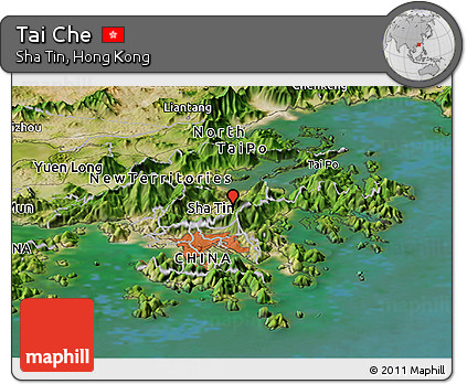 Satellite Panoramic Map of Tai Che