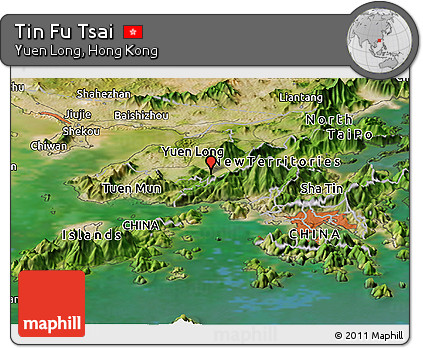 Satellite Panoramic Map of Tin Fu Tsai