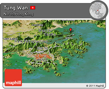 Satellite Panoramic Map of Tung Wan