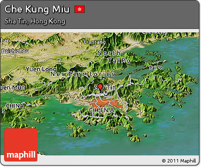Satellite Panoramic Map of Che Kung Miu