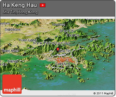 Satellite Panoramic Map of Ha Keng Hau