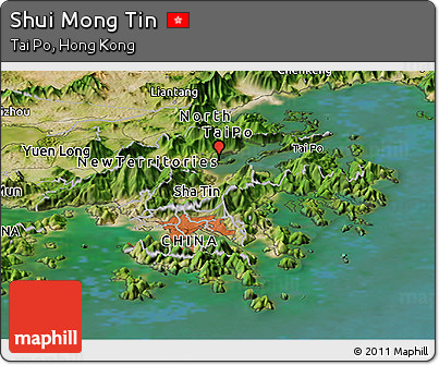 Satellite Panoramic Map of Shui Mong Tin