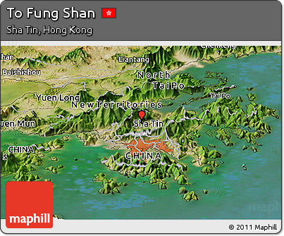 Satellite Panoramic Map of to Fung Shan