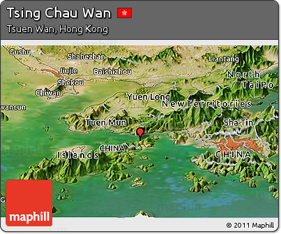 Satellite Panoramic Map of Tsing Chau Wan