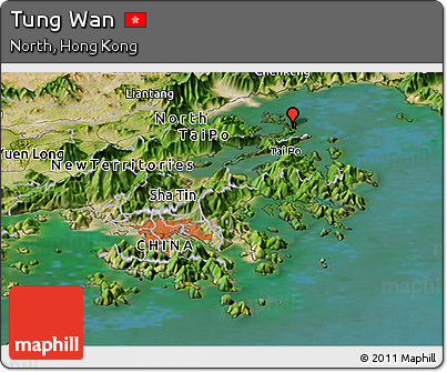 Satellite Panoramic Map of Tung Wan