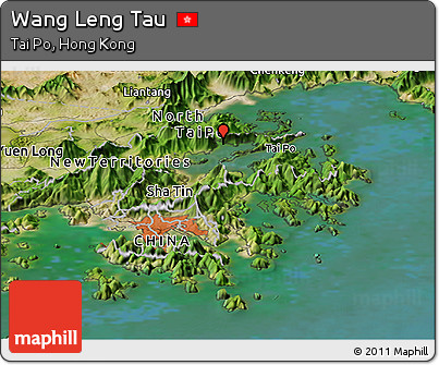 Satellite Panoramic Map of Wang Leng Tau
