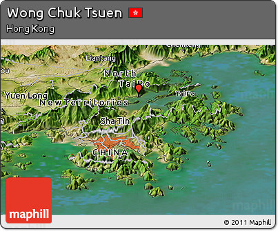 Satellite Panoramic Map of Wong Chuk Tsuen