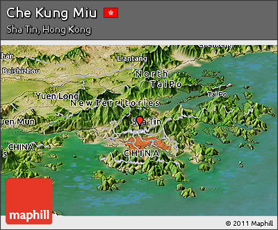 Satellite Panoramic Map of Che Kung Miu