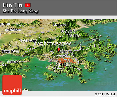 Satellite Panoramic Map of Hin Tin