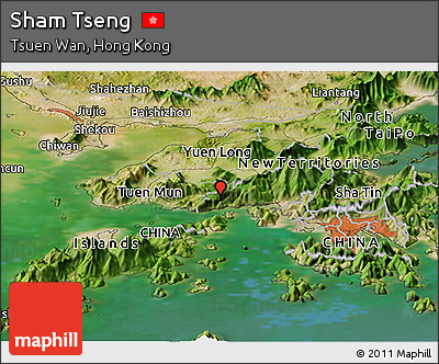 Satellite Panoramic Map of Sham Tseng
