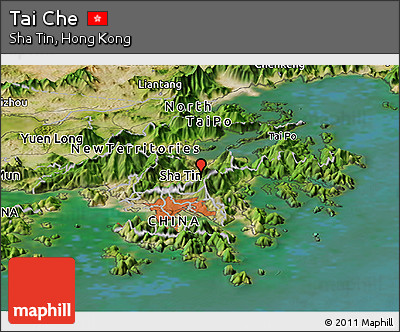 Satellite Panoramic Map of Tai Che