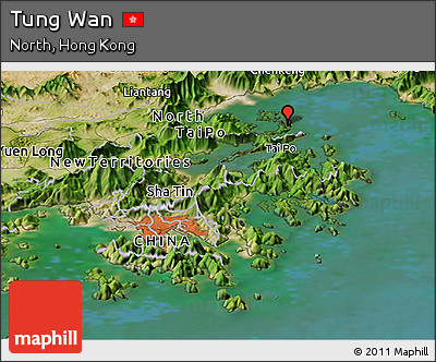 Satellite Panoramic Map of Tung Wan