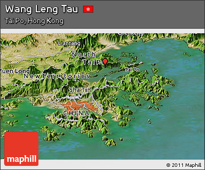 Satellite Panoramic Map of Wang Leng Tau