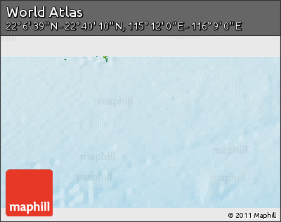 Physical 3D Map of the Area around 22° 23' 25" N, 115° 40' 30" E