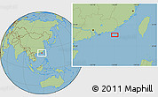 Savanna Style Location Map of the area around 22° 23' 25" N, 116° 31' 30" E